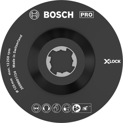 PRO Backing Pad, 125 mm, SCM Bosch PRO Backing Pad 125 mm SCM for X-LOCK grinders.