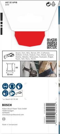 PRO AIZ 32 APIB Plunge Cut Blade, 32 x 50 mm Bosch PRO AIZ 32 APIB plunge cut blade 32×50mm.