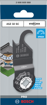 Bosch PRO ASZ 32 SC multitool blade 24 x 11 mm.