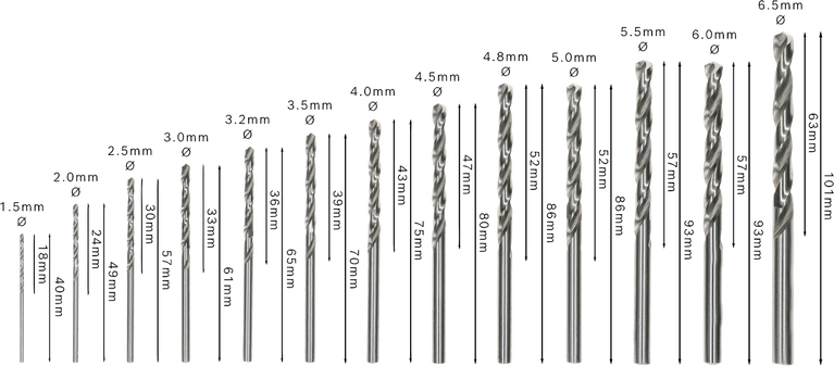 Bosch PRO Metal HSS-G Twist Drill Bit Set, 13 sizes shown.