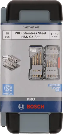 Bosch PRO stainless steel HSS-Co drill bit set 18 pcs.