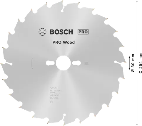 PRO Wood Circular Saw Blade, 254 x 2.8 x 30 mm, T24 Bosch PRO Wood Circular Saw Blade 254mm T24.