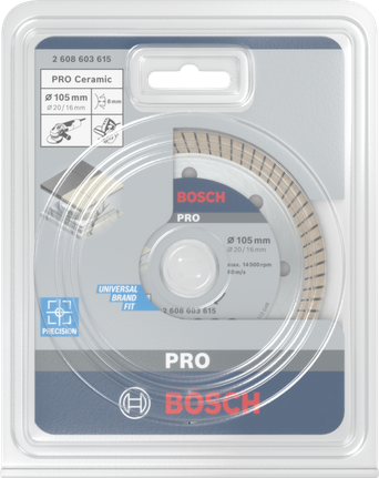 Bosch PRO Ceramic diamond disc 105×20/16 mm.