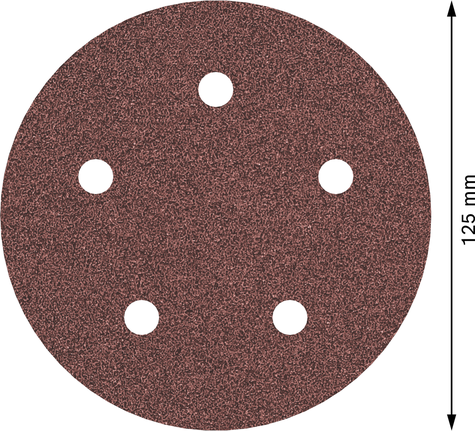 Bosch PRO E466 sanding disc 125 mm G80 6-hole.