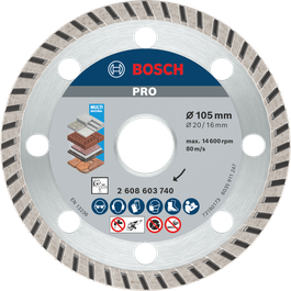 Bosch PRO Multi Material Diamond Disc 105mm for cutting.