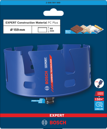 Bosch EXPERT 159×60 mm hole saw.
