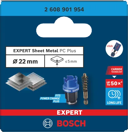 Bosch 22 mm sheet metal hole saw.