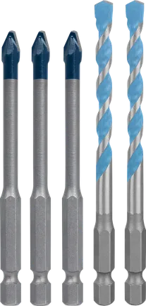 Bosch EXPERT HEX-9 drill bit set for hard ceramic.