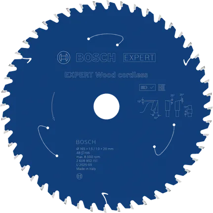 Bosch EXPERT Wood cordless circular saw blade, 48 teeth.