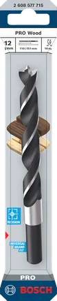 Bosch PRO Wood 12 mm brad point drill bit.