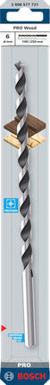 Bosch PRO Wood 6×190×250 mm brad point drill bit.