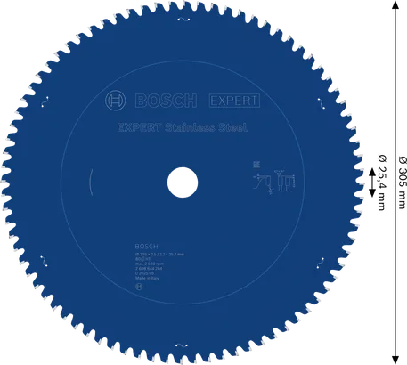 Bosch EXPERT Stainless Steel Circular Saw Blade, 80 teeth.