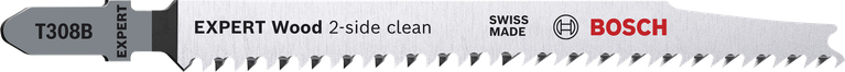 EXPERT ‘Wood 2-side clean’ T 308 B Jigsaw Blade 5-pc Bosch EXPERT Wood 2-side clean T308B jigsaw blade.