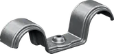 Bosch double conduit strap, metal clamp for pipe fixing.