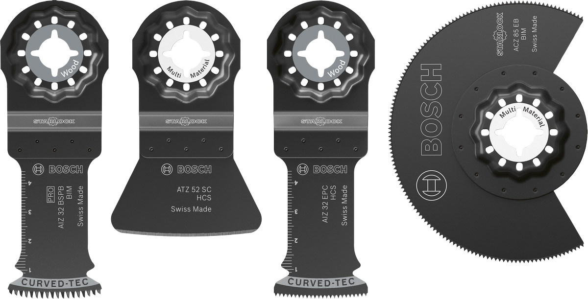 Bosch Flooring and Fitting Set, 4 piece multi-tool blades.