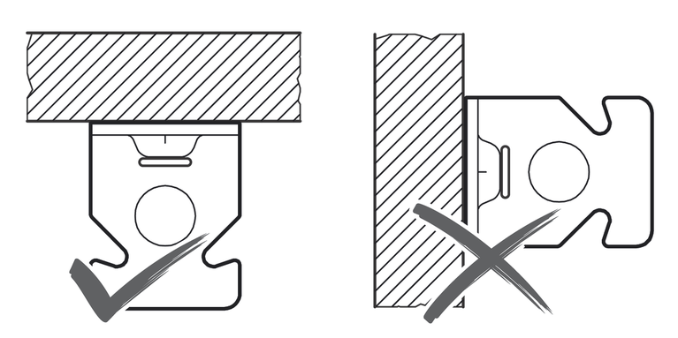 Ceiling mounting orientation.