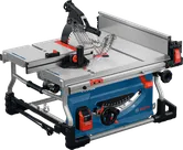 Bosch GTS100-254 table saw with angle adjustment.