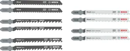 Bosch Wood Jigsaw Blade Set, 10 pieces for clean and fast cuts.