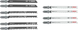 Bosch Wood Jigsaw Blade Set, 10 pieces for clean and fast cuts.