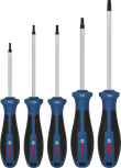 Bosch Screwdriver Set TX 5 pcs with chrome vanadium shafts.
