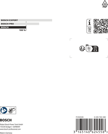 Bosch sanding pad soft 125 mm for smooth surface finishing.