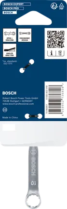 Bosch combination wrench 10 mm with ergonomic ring end.