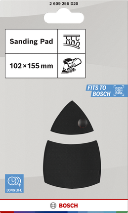 Bosch sanding plate 101 x 149 mm for long life use.