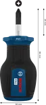 Bosch PRO Stubby Screwdriver PH1 x 25 mm with ergonomic handle.