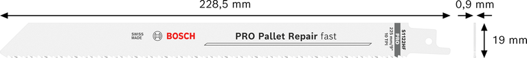 Bosch PRO Pallet Repair fast reciprocating saw blade.