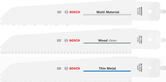 Bosch M-Shank Reciprocating Saw Blade Set, 3 pcs.