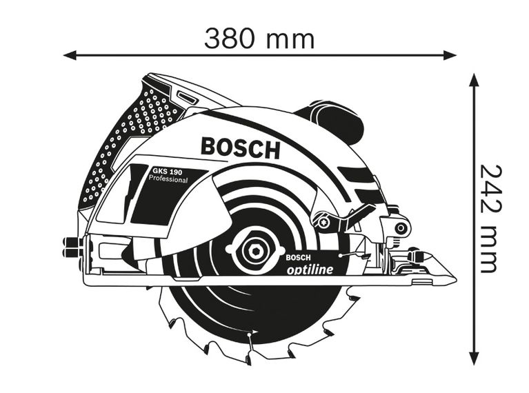 Circular saw dimensions.