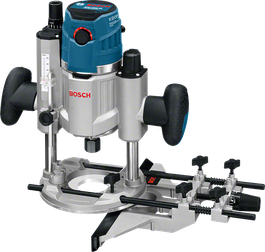 Bosch GOF 1600 CE router with adjustable bit holder.