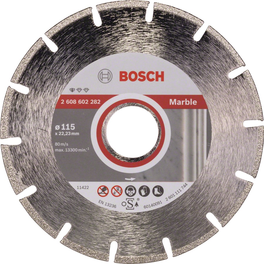 قرص قطع الماس القياسي للرخام من Bosch مقاس 115 ملم.
