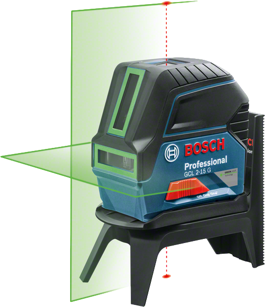 أداة تسوية الليزر Bosch GCL 2-15 G ذات الأشعة الخضراء.