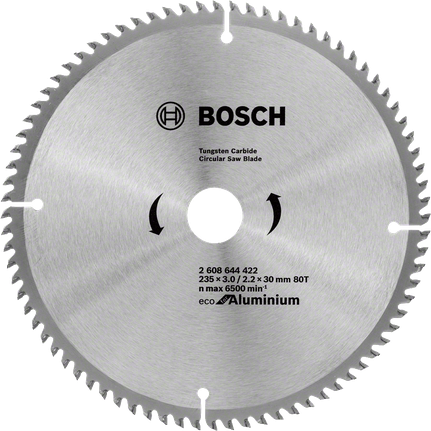 شفرة المنشار الدائرية Bosch Eco للألمنيوم، 80 سنًا.