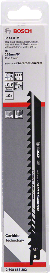 شفرة منشار ترددي من Bosch S1141HM للخرسانة الخلوية.