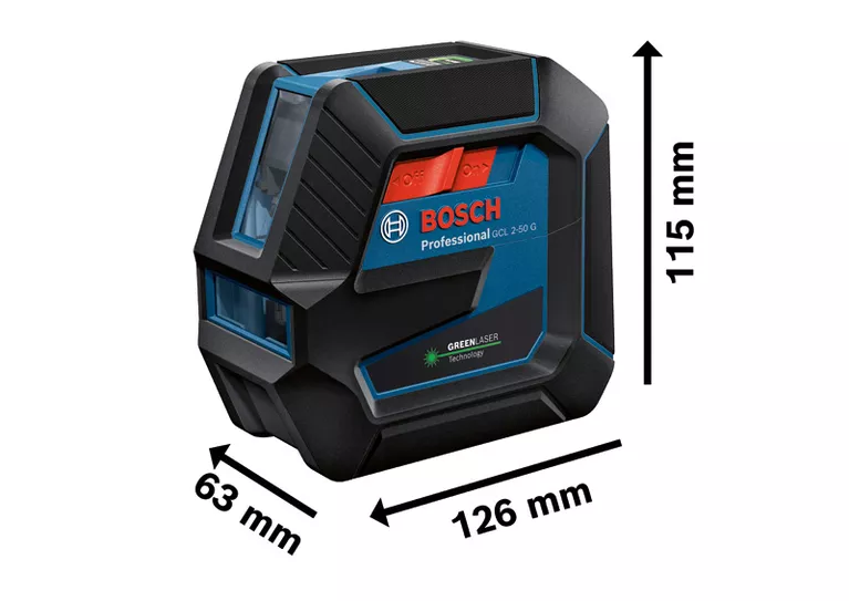 أداة تسوية الليزر Bosch GCL 2-50 G بالليزر الأخضر.
