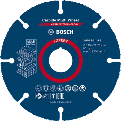 قرص القطع متعدد المواد من الكربيد Bosch EXPERT مقاس 115 ملم.