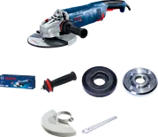 ماكينة صنفرة الزاوية Bosch GWS 24-180 مع الملحقات.