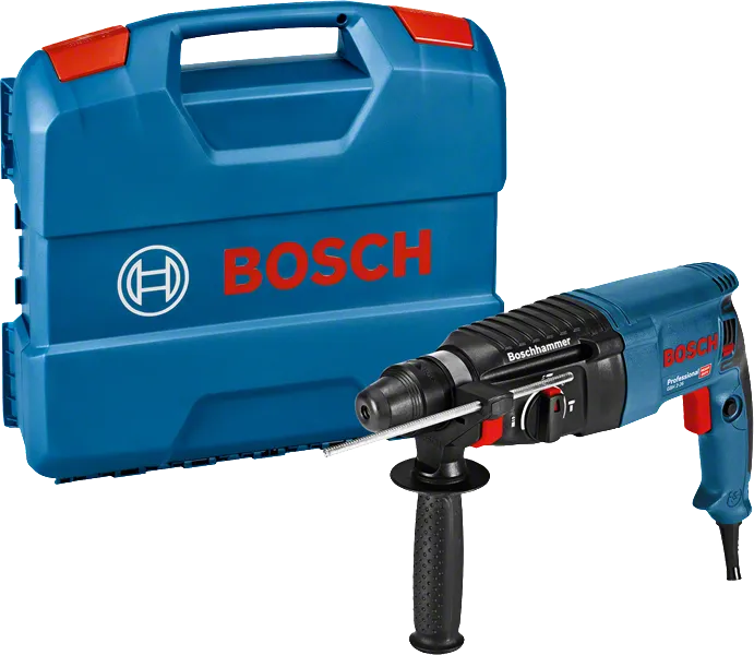 مثقاب مطرقة دوارة من Bosch GBH 2-26 مع حقيبة حمل.