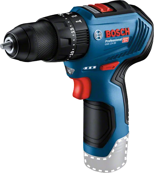 مثقاب Bosch اللاسلكي باللون الأزرق.