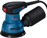 ماكينة الصنفرة العشوائية Bosch GEX 125 مع مجمع الغبار.