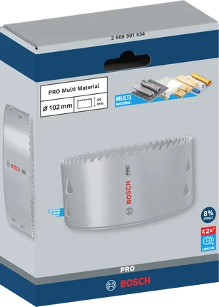 منشار ثقب Bosch برو متعدد المواد 102 مم.