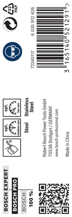 مثقاب لولبي Bosch PRO HSS-Co مقاس 8×75×117 مم 5 قطع.