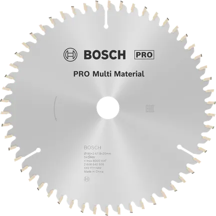 شفرة المنشار الدائرية Bosch PRO متعددة المواد، 54 سنًا.