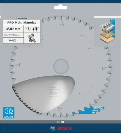 شفرة المنشار الدائري Bosch PRO Multi Material مقاس 254 مم.