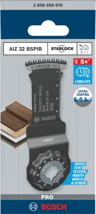 شفرة متعددة الاستخدامات Bosch PRO AIZ 32 BSPIB مقاس 32×50 مم.