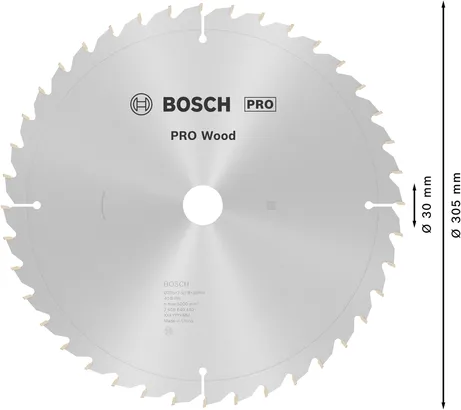 شفرة المنشار الدائرية Bosch PRO Wood مقاس 305 مم T40.