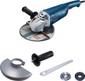 ماكينة صنفرة زاوية Bosch GWS 2000 مع مقبض وإكسسوارات.