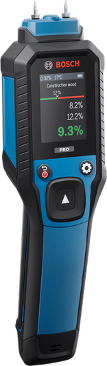 مقياس رطوبة المواد Bosch GMP 2-15 مع شاشة عرض رقمية.
